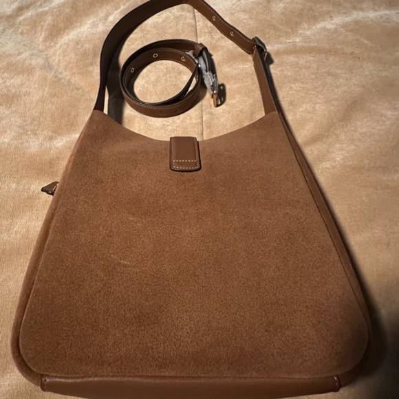 Coach Hadley Convertible Crossbody Bag In Suede Sienna - Picture 7 of 9